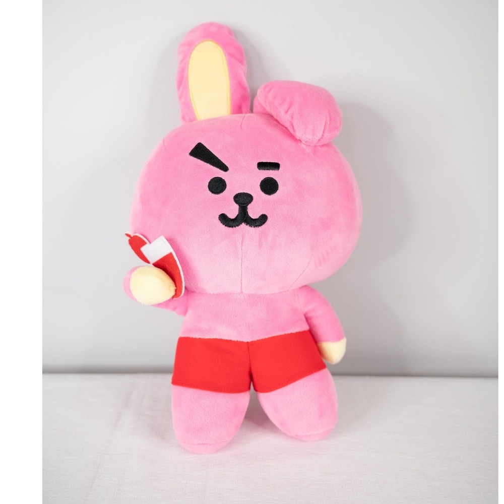 BT21 Summer Dolce Cooky 15" Pink Bunny Plush Line Friends Kpop toy drink